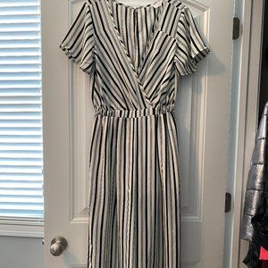 Striped Black & White Jumpsuit